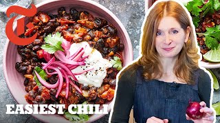 Easy 30Minute Vegetarian Chili  Melissa Clark  NYT Cooking [upl. by Rafat]