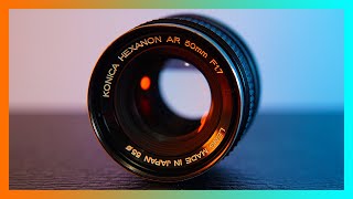 Dont underestimate the Konica Hexanon AR 50mm 17  vintage lens review and test [upl. by Mutz989]