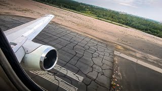 LATE ROTATION Canadian North 737200 FULL TAKEOFF From Yellowknife [upl. by Noelani805]