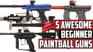 5 Awesome Beginner Paintball Guns  4K [upl. by Einatsed]