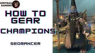 HOW TO GEAR GEOMANCER  Raid Shadow Legends Gear Guide [upl. by Adolphe218]