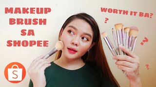 MAKEUP BRUSH SA SHOPEE Worth it ba Review  Full Face Makeup Using Squad Cosmetics [upl. by Atteloc]