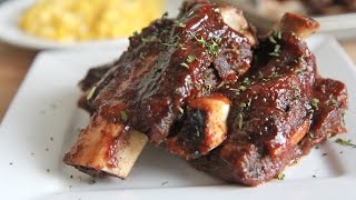 Oven Baked BBQ Beef Ribs Recipe [upl. by Adahs]