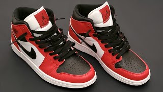 HOW TO LACE NIKE AIR JORDAN 1 LOOSELY THE BEST WAY [upl. by Melda998]