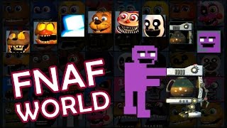 FNAF World 12  Unlock ALL CHARACTERs  Secret Mini Games [upl. by Olifoet348]