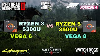 Ryzen 3 5300U Vega 6 vs Ryzen 5 3500U Vega 8 Gaming Test  2021 [upl. by Sena]