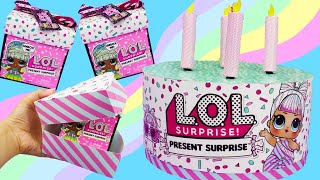 LOL Surprise Present Surprise Unboxing Giant Cake Box [upl. by Tolliver]