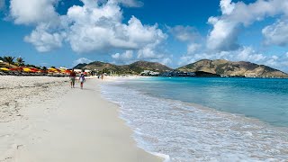 ORIENT BAY BEACH La Baie Orientale St Martin  Virtual Walk on the Beach  Caracolabella [upl. by Shore]