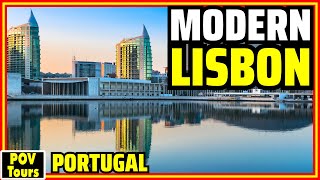 Lisbons Most Modern Neighborhood 😍Parque das Nações Walking Tour Portugal 4K [upl. by Nywg]