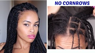 EASY Crochet Box Braids  No Cornrows Versatile Styles natural hair [upl. by Fanning336]