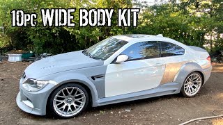 Budget E92 3 Series BMW Gets INSANE Wide Body Kit [upl. by Pontias403]