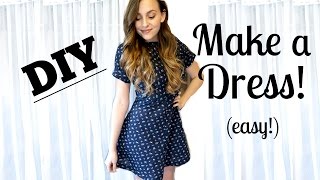 HOW TO SEW A DRESS FROM SCRATCH EASY  Jessica Shaw [upl. by Auhsohey]