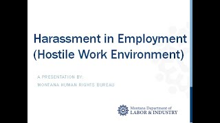 Harassment in Employment [upl. by Wendy16]