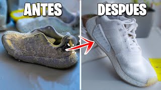 Como LAVAR Y BLANQUEAR Tus Tenis Blancos de Tela [upl. by Suoinuj]