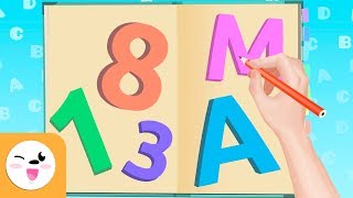 Learning to write  Numbers and letters for kids [upl. by Ardnuassak]