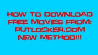 How To Download Free Movies From Putlockercom [upl. by Aihsoem]