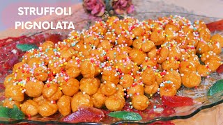 PIGNOLATA CALABRESE STRUFFOLI  UNA RICETTA TIPICA NATALIZIA  FACILE E BUONISSIMA [upl. by Aida]