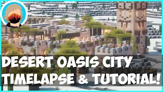 How to build the perfect DESERT TOWN in Minecraft 115 Survival Friendly Timelapse [upl. by Haldeman]