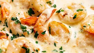 Creamy Garlic Prawns Shrimp [upl. by Ramberg]