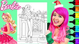 Coloring Barbie Christmas [upl. by Ahseined]