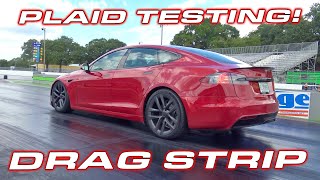 201 to 60 MPH  PLAID DRAG STRIP TESTING  Tesla Model S Plaid full performance tests 14 Mile [upl. by Kired]