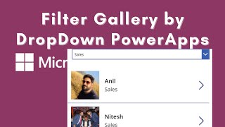 Filter Gallery by DropDown PowerApps  PowerApps Gallery Filter  Gallery Filter using Dropdown [upl. by Ettenowtna]