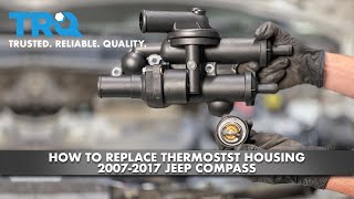 How to Replace Thermostat Housing 20072017 Jeep Compass [upl. by Leiuqese]