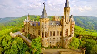 Hohenzollern Castle Aerials  Germany 🇩🇪 4K UHD [upl. by Aloek]