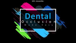 Dental Occlusion Made Easy [upl. by Helyn]