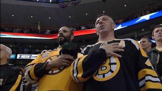 Bruins fans sing the Anthem with Rene Rancourt at the Cup Finals Game 6 61311 [upl. by Eyllib896]