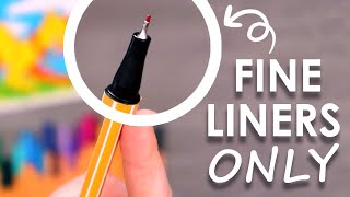 FINE LINER ONLY ART  Trying Stabilo Pens [upl. by Lladnarc]