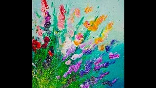 LIVE Finger Painting Flowers Splatter Abstract Acrylic for Beginners  TheArtSherpa [upl. by Schoening947]