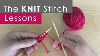 How to Knit the KNIT Stitch Knitting Lessons for Beginners [upl. by Davenport]