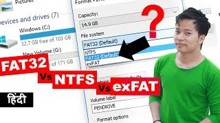 What is file system  Fat32 vs NTFS vs exFAT Big Difference  kya antar hai [upl. by Ahsiekahs]