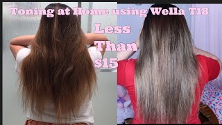 Toning my Hair using wela T18 [upl. by Anits]