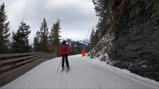 Switzerland  Skiing  Kleine Scheidegg to Grindelwald  First Time  Piste 22 amp 24  Blue [upl. by Adekahs]