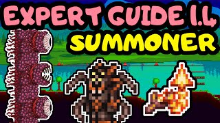 TERRARIA SUMMONER PROGRESSION GUIDE 5 Expert Wall of Flesh Boss Guide Easy Hardmode Spider Armour [upl. by Anstus871]