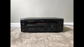 Sony STRDE445 51 Home Theater Surround Receiver [upl. by Ahsilek809]