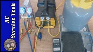 Refrigerant Recovery Machine Hose and Tank Setup Recovery Process [upl. by Erdnaek7]