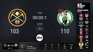 Denver Nuggets  Boston Celtics  NBA on ABC Live Scoreboard [upl. by Ainet]