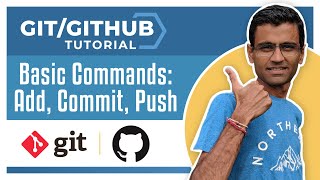 Git Tutorial 4 Basic Commands add commit push [upl. by Dorella]