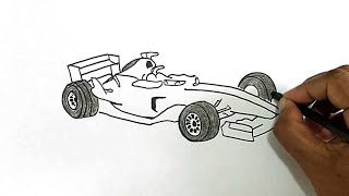 How to Draw a Formula 1 Car [upl. by Hardie]