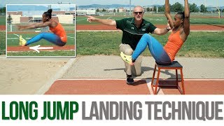 Long Jump  Proper Landing Technique [upl. by Orville272]