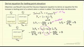 Derive Equation for Boiling Point Elevation [upl. by Yvaht]