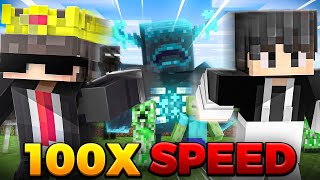 I Beat Minecraft in 100x Speed [upl. by Januarius]