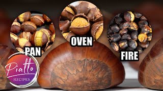 How to ROAST CHESTNUTS at Home in an Oven in a Pan and on an Open Fire [upl. by Refinneg828]