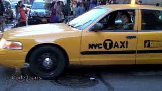 NYPD Undercover Police Taxi Responding Lights and Siren [upl. by Llieno431]