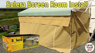 LCI Solera RV Awning Screen Room Installation [upl. by Ashlee]