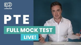 E2 PTE Full Mock Test  LIVE with Jay [upl. by Anneyehc]