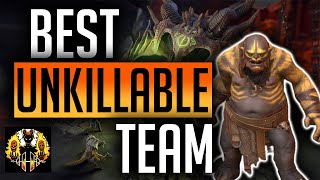 RAID Shadow Legends  Maneater Best Unkillable team Clan Boss  Easiest and best set up so far [upl. by Reisch]